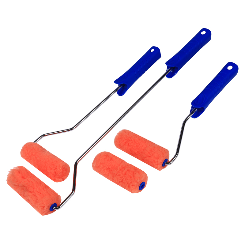 Mini rodillo de pintura de poliéster naranja de 4”